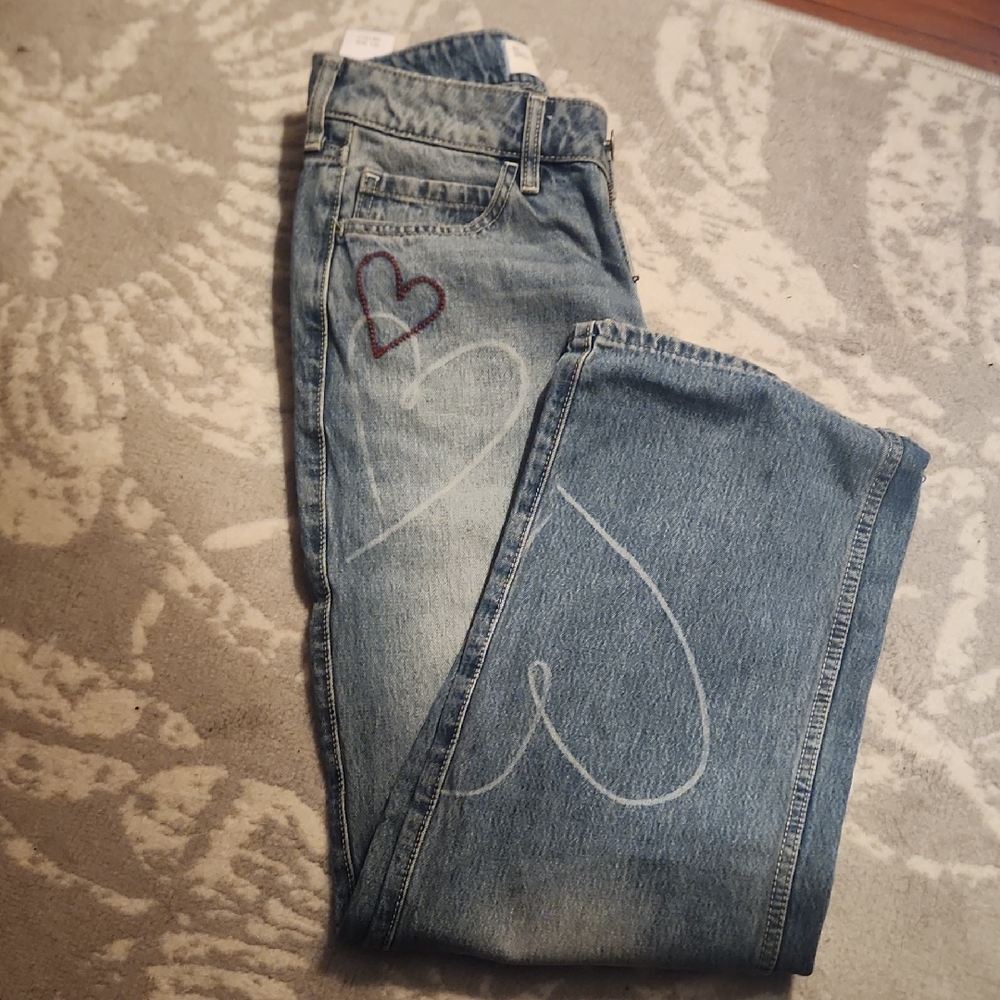 Hollister Blue Jeans with Heart Detail
